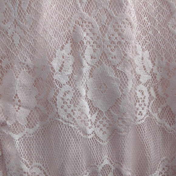 Pink Lace Peplum Top - Picture 2 of 4